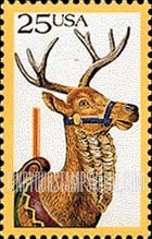 FindYourStampsValue: FOLK ART - Carousel Animals, Deer