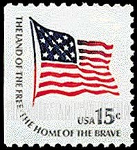 FindYourStampsValue: FORT McHENRY FLAG, Booklet Stamp - Americana Issue