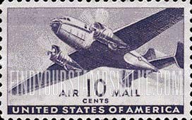 FindYourStampsValue: TRANSPORT PLANE - 10c