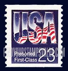 FindYourStampsValue: REFLECTED FLAG, Coil Stamp