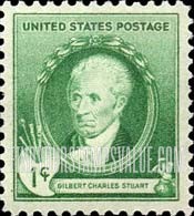 FindYourStampsValue: FAMOUS AMERICAN ARTISTS - Gilbert Charles Stuart