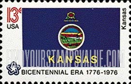 FindYourStampsValue: STATE FLAGS - Kansas