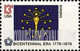 FindYourStampsValue: STATE FLAGS - Indiana