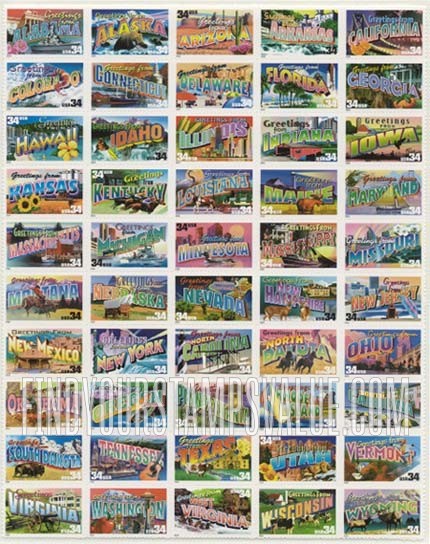FindYourStampsValue: Greetings from America, Self-Adhesive stamps