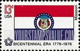 FindYourStampsValue: STATE FLAGS - Missouri