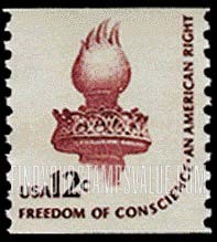 FindYourStampsValue: TORCH, Coil Stamp - Americana Issue