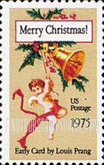 FindYourStampsValue: CHRISTMAS - Christmas Card, by Louis Prang, 1878