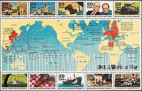 FindYourStampsValue: WORLD WAR II, Block of 10 stamps