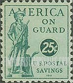 FindYourStampsValue: POSTAL SAVINGS - Minute Man