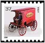 FindYourStampsValue: TOY MAIL WAGON, Self-Adhensive Coil Stamp