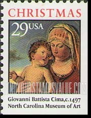 FindYourStampsValue: CHRISTMAS - Madonna and Child, Booklet Stamp