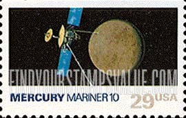 FindYourStampsValue: SPACE EXPLORATION - Mercury, Mariner 10, Booklet stamp