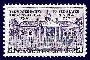 FindYourStampsValue: CONSTITUTION RATIFICATION - Old Court House, Williamsburg