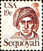 FindYourStampsValue: SEQUOYAH - Great Americans