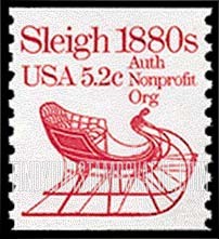 FindYourStampsValue: SLEIGH 1880s - Transportation, Coil Stamp