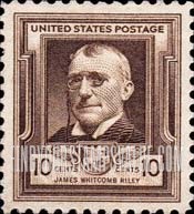 FindYourStampsValue: FAMOUS AMERICAN POETS - James Whitcomb Riley