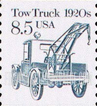 FindYourStampsValue: TOW TRUCK 1920s - Transportation Coil